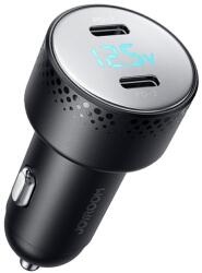 JOYROOM autós töltő 2 Type-C aljzat (70W, PD gyorstöltő 3.0, LED jelzés) FEKETE (JR-CCD02) - bluedigital