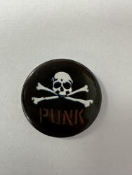  PUNK koponyás kitűző - Klasszikus szimbólum, örök üzenet (VTTK10)