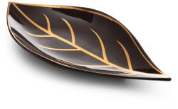  Alisma2 dekoratív kerámia tál Barna/arany 41x20x4 cm (397425)