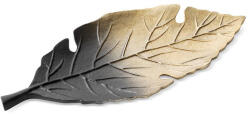  Kelsi levél formájú dekor tál félből Fekete/arany 34x19x12 cm (393265)