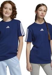 Adidas gyerek pamut póló sötétkék, mintás, JD6490 - sötétkék 164