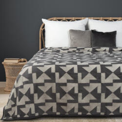 Brightenzi Puha pamut-akril rojtos takaró geometrikus mintával Ezüst 150x200 cm (HS418853)