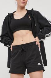 adidas rövidnadrág GM5523 női, fekete, sima, közepes derékmagasságú - fekete S