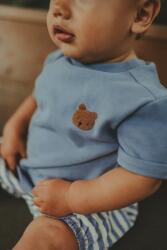 Donsje gyerek pamut póló Jarne T-shirt Bear sima, 4081801 - kék 116