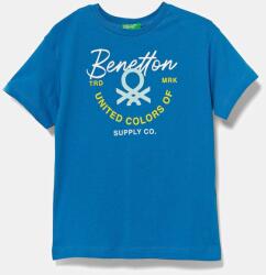 Benetton gyerek pamut póló nyomott mintás, 3I1XC10OO - kék 122