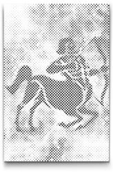  PontPöttyöző - Csillagjegy - Nyilas Méret: 40x60cm, Keretezés: Műanyagtáblával, Szín: Zöld