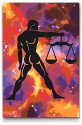  Festés számok szerint - Csillagjegy - Mérleg Méret: 40x60cm, Keretezés: Kartonlemezen