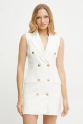 Elisabetta Franchi vászon ruha fehér, mini, testhezálló, AB85352E2 - fehér 34