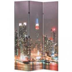vidaXL Paravan cameră pliabil, 120x180 cm, New York pe timp de noapte (245861)