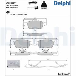 DELPHI Set placute frana DELPHI LP5086EV (LP5086EV)