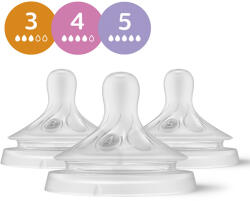  Комплект биберони без протичане Philips Avent - Natural Response, поток 3, 4 , 5 (00A.0589.001)