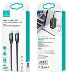 USAMS SJ524USB01 Type-C -Type-C gyorstöltő kábel 100W, 120cm (1375899) (SJ524USB01)