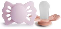 Frigg Lucky Size 1: 0-6 months биберон Soft Lilac/Pretty in Peach 2 бр