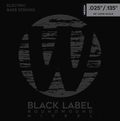 Warwick Black Label Nickel-Plated Steel 6 Medium . 025-. 135