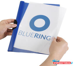 BLUERING Gyorsfűzõ klip mappa A4, műanyag 30laphoz fém klippes Bluering(R) kék (894366)