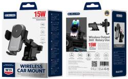 Jellico autós tartó vezeték nélküli töltéssel W19 15W Fekete