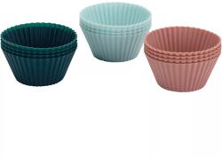 Dr. Oetker Színes szilikon muffinforma, 12 darabos készlet, Magasság: 65 mm, Hossz: 170 mm