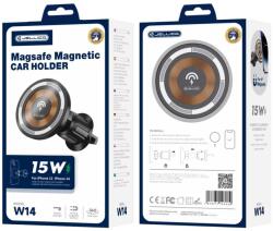 Jellico autós telefontartó vezeték nélküli töltéssel Magsafe W14 15W fekete