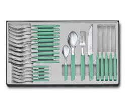 Victorinox Swiss Modern Evőeszközkészlet - Steakkéssel, 24 Részes, Mentazöld