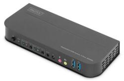 ASSMANN DS-12850 4K60H 2x DisplayPort bemenet 1x DisplayPort/HDMI kimenet KVM Switch (DS-12850) - bluechip