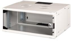 ASSMANN SOHO PRO 19" 4U 240x540x400mm üvegajtós szürke fali rack szekrény (DN-49200) - bluechip