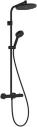 Hansgrohe Activera S Showerpipe EcoSmart 240 Ecostat Fine Varia termosztátos zuhanyrendszer, matt fekete 28078670 (28078670)