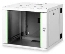 ASSMANN Rack Unique 19" 9U 509x600x600mm kétrészes üvegajtós szürke fali rack szekrény (DN-19 09-U-3)
