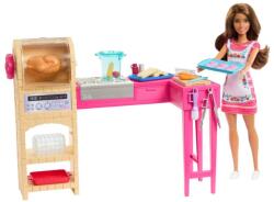 Mattel Barbie, Cook & Create Kitchen, set de joaca cu papusa si accesorii Papusa Barbie