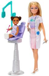 Mattel Barbie, Cariera, Dentista, set de joaca cu 2 papusi si accesorii Papusa Barbie