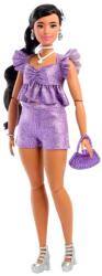 Mattel Barbie, Deluxe Style, papusa, top si pantaloni scurti, violet Papusa Barbie
