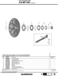 Shimano SLX CS-M7100-12 Lock Ring és Spacer rögzítő gyűrű 2025 (Y0GY98010)