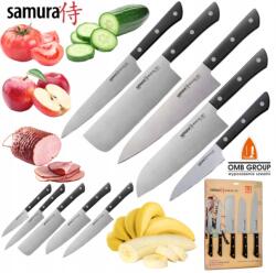Samura 5 Db-os Késkészlet Santoku Főnök Kés Nakiri Hámozó Harakiri SHR-0250B (SHR-0250B)