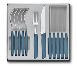 Victorinox Swiss Modern Evőeszközkészlet - Steakkéssel, 12 Részes, Búzavirágkék