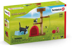 Schleich 42501 Játékélmény Aranyos Cicáknak Játékszett - Farm World