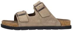 RIEKER Papuci barbati, Rieker, 21190-27-Bej, casual, piele intoarsa, cu talpa groasa, bej (Marime: 44)
