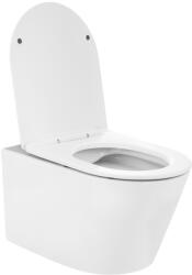 Gamma Mut-301, falra akasztható WC csésze Tornado/Rimless 520x365x360 mm + SLIM wc ülőke, fehér fényes, GMA-MUT-301 (GMA-MUT-301)