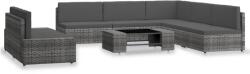 vidaXL 7 részes szürke polyrattan kerti ülőgarnitúra (3054608) - vidaxl