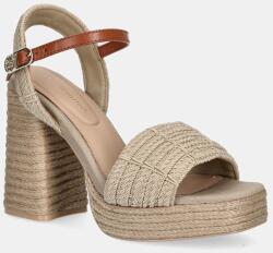Tommy Hilfiger szandál ROPE HEEL PLATFORM SANDAL bézs, FW0FW08425 - bézs Női 41