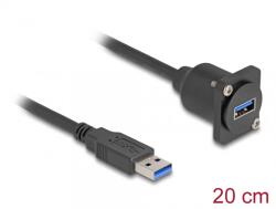 Delock Cablu prelungitor USB 3.0-A T-M D-type 0.2m, Delock 87967 (87967)
