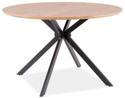  Masa de dining din stejar cu picioare negre ASTER 120x120