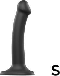 Strap On Me Dual S - dupla rétegű dildó (fekete) - erotikasziget