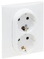 Legrand NiloéStep 162/2 dugalj földelt gyerekzárral fehér IP20 süllyesztett csavaros LEGRAND - 863122 (863122)