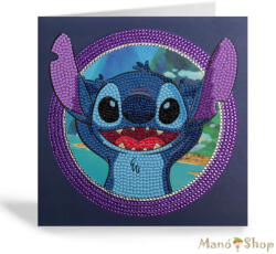 Craft Buddy - Gyémántszemes kirakó 18*18 cm emléklap - Stitch "Disney" Crystal Art (CCK-DNY812)