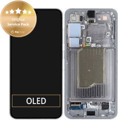 Samsung Galaxy S25 - LCD Kijelző + Érintőüveg + Keret (Silver Shadow) - GH82-36329A Genuine Service Pack