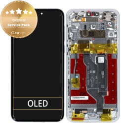 Honor Magic7 Pro - LCD Kijelző + Érintőüveg + Keret (Lunar Shadow Grey) - 0235AMRW Genuine Service Pack