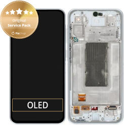 Samsung Galaxy A36 A366E - LCD Kijelző + Érintőüveg + Keret (Awesome Grey) - GH82-36841B Genuine Service Pack