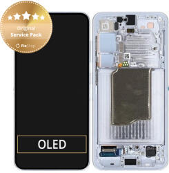 Samsung Galaxy S25 - LCD Kijelző + Érintőüveg + Keret (Icyblue) - GH82-36329C Genuine Service Pack