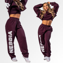 NEBBIA - Baggy melegítőnadrág BOYFRIEND STYLE 432 (dark red) (XS) - NEBBIA