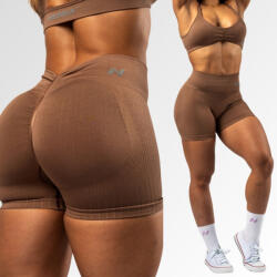 NEBBIA - Varrás nélküli magas derekú push-up short TOTALLY SEAMLESS 304 (brown) (XS) - NEBBIA