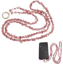  Breloc Telefon Cuart Capsuni 122 cm - Iubire Bucurie si Protectie Emotionala - Cu Agatator Metalic